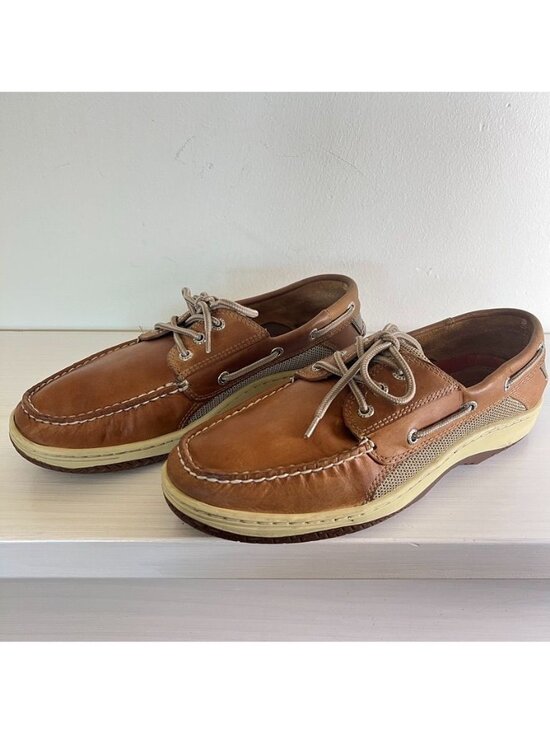 Sperry Other - Sperry Topsider Mens 9.5W Billfish 3 Eye Boat Loafers Leather Shoes Preppy